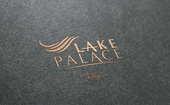 Lake palace logo mock-up